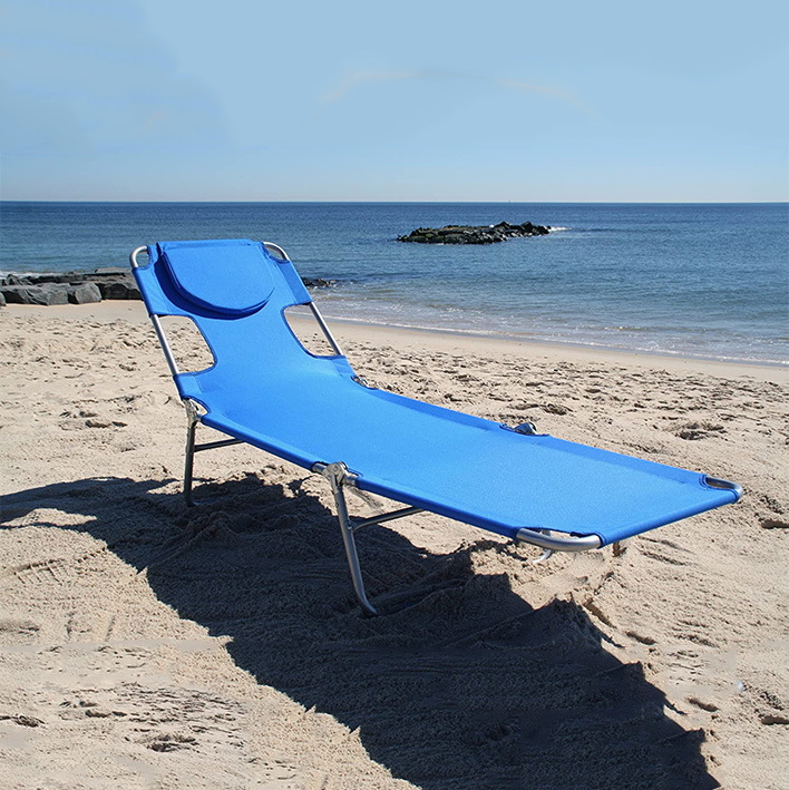 Portable Folding Beach Lounge Chair with Backpack Straps