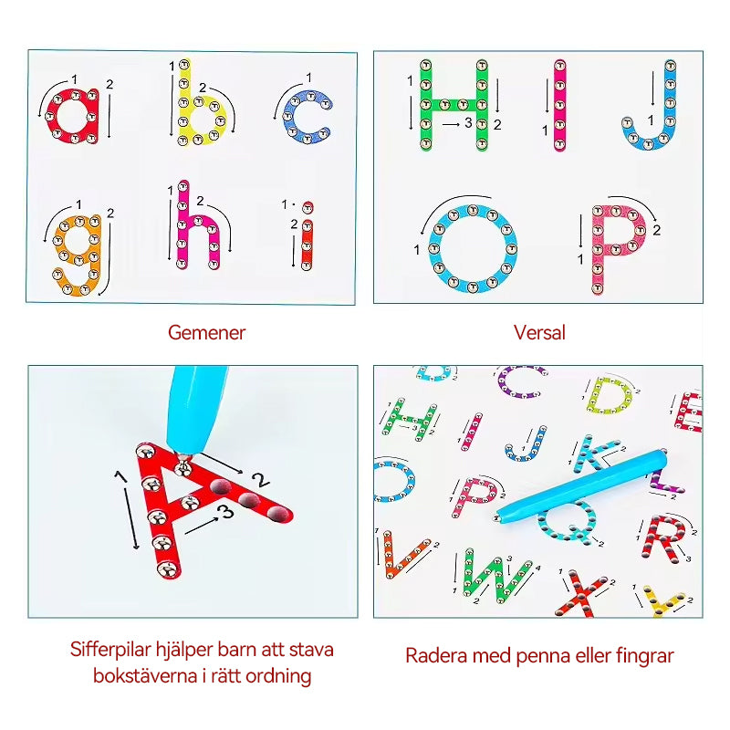 2-i-1 dubbelsidig Magnetic Alphabet Edition