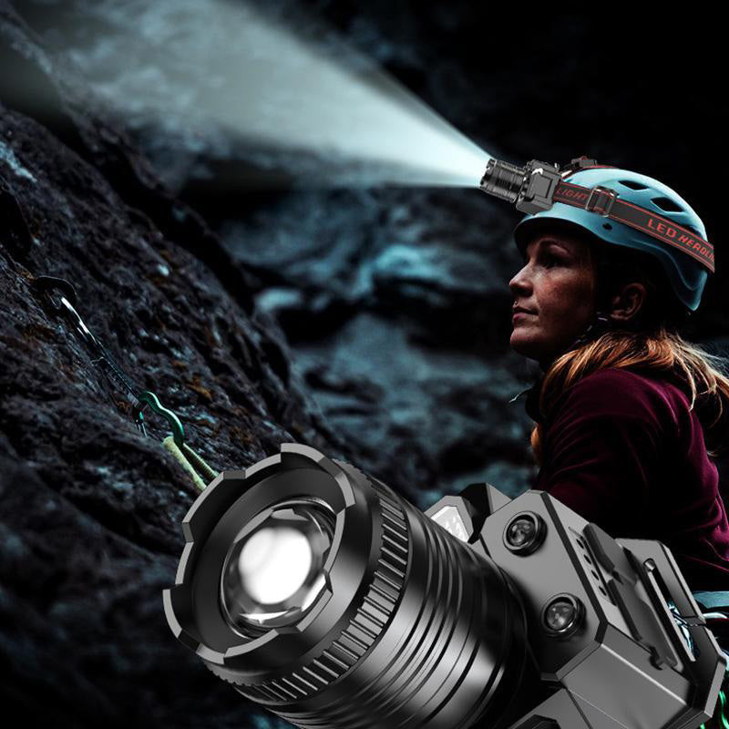 Outdoor USB Rechargeable Waterproof LED Headlamp
