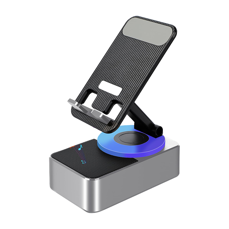 Cell Phone Stand with Wireless Bluetooth Speaker