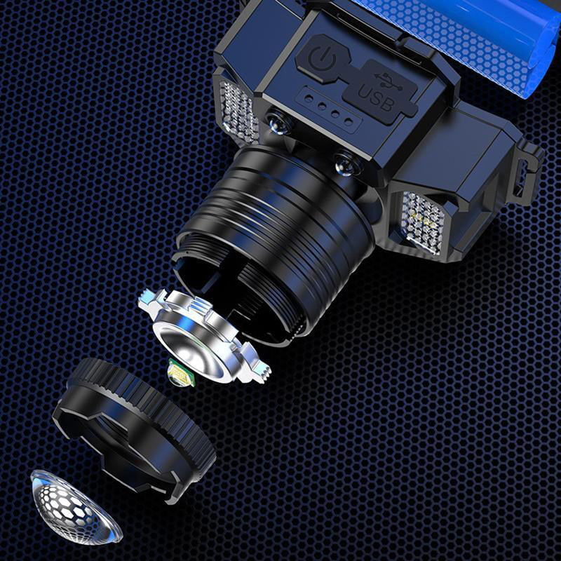 Outdoor USB Rechargeable Waterproof LED Headlamp