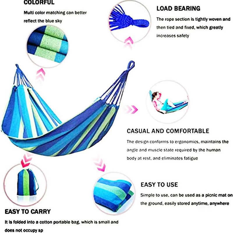 Brazilian Double Hammock with Ropes