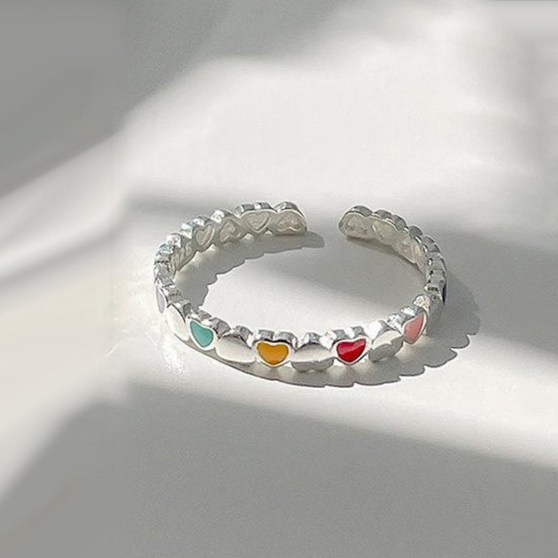 Justerbar ring med smiley face element