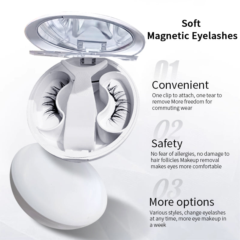 Reusable Soft Magnetic Eyelashes Set