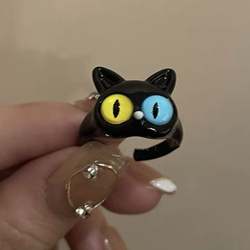 Justerbar ring med smiley face element