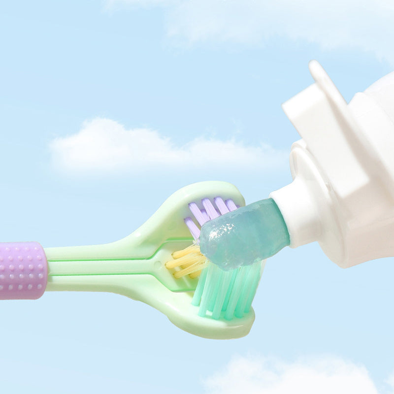 360° Triple-Head Soft & Hard Bristle Toothbrush