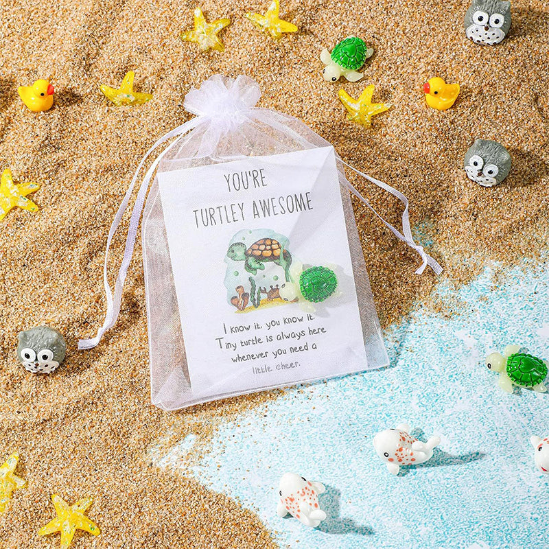 Funny Resin Animals with Thank You Cards, Appreciation Staff Pocket Gift