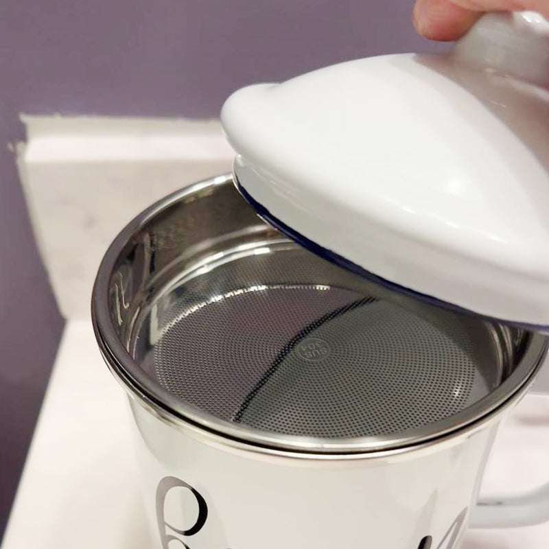 Reuse Bacon Grease Container with Strainer Kitchen Utensils