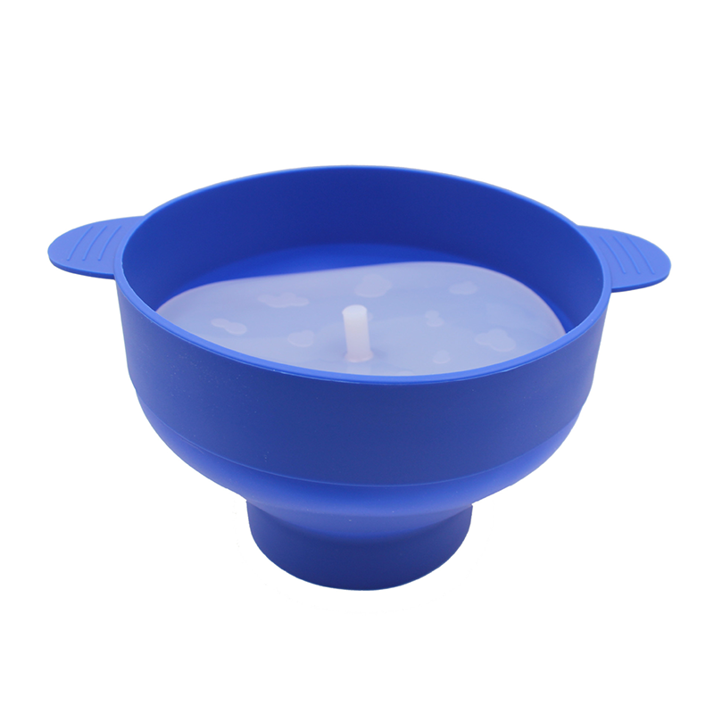 Collapsible Silicone Popcorn Bowl (with handles)