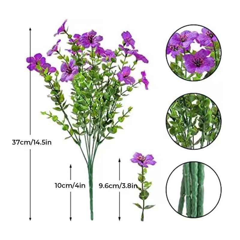 Konstblomma (12 st/paket), UV-beständiga färgglada dekoblommor