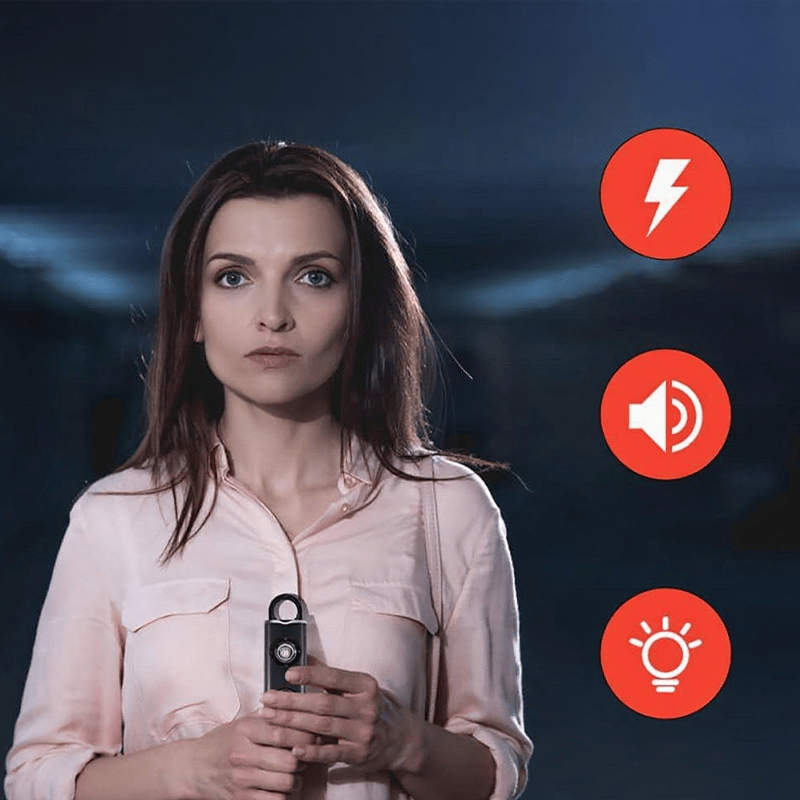 Personal Safety Alarm with LED Flashlight