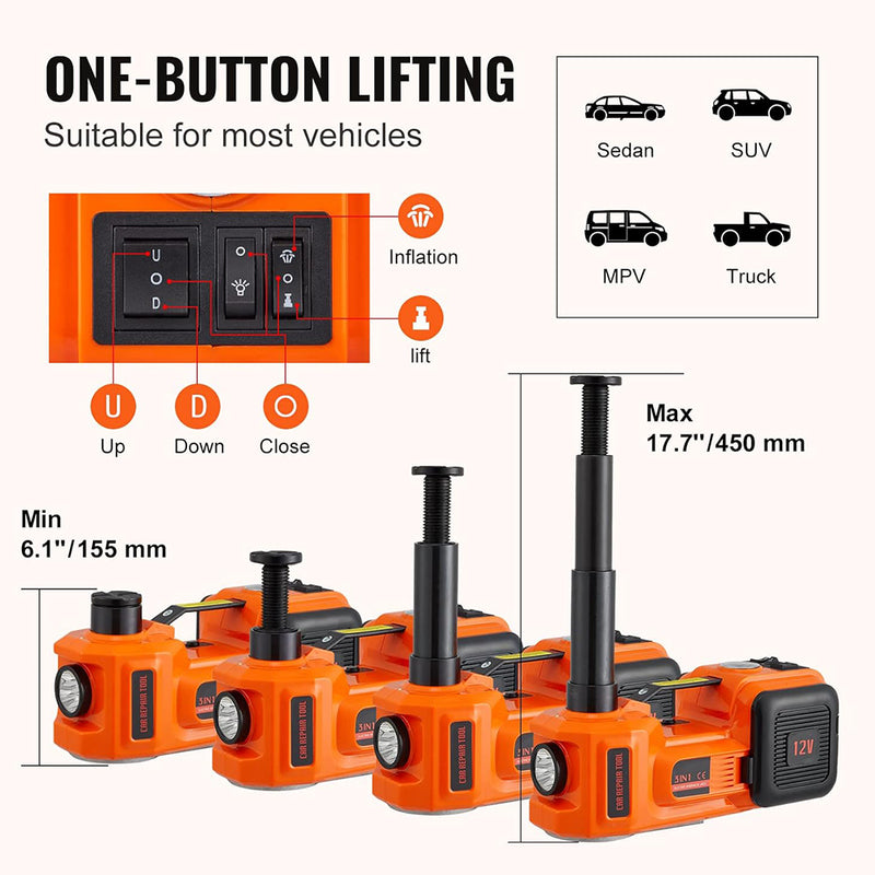 12-in-1 Electric Hydraulic Car Jack Kit