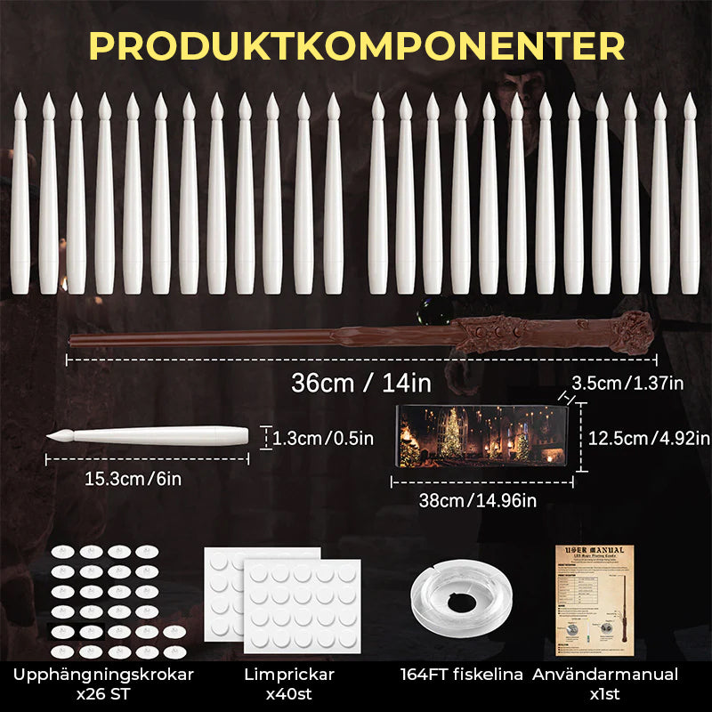 Flamlöst LED-ljus med Magic Wand-fjärrkontroll