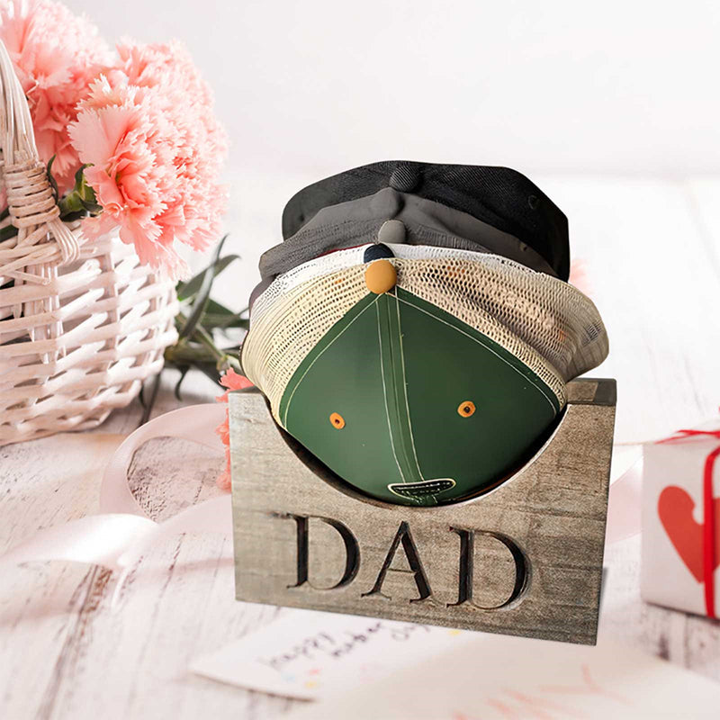 Trä hatthållare display stativ