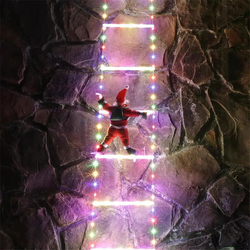 Christmas Santa Climbing Stairs Light