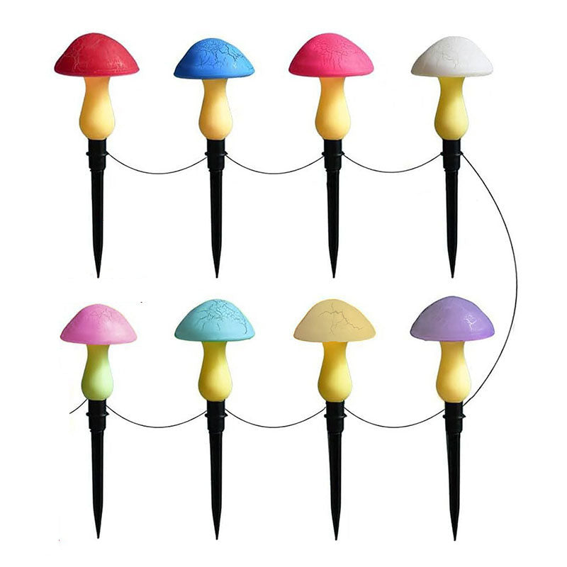 Solar-Powered Mushroom Garden Lights