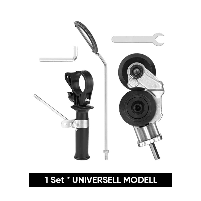 Elektrisk borr och saxfäste verktyg stans- och klippmaskin