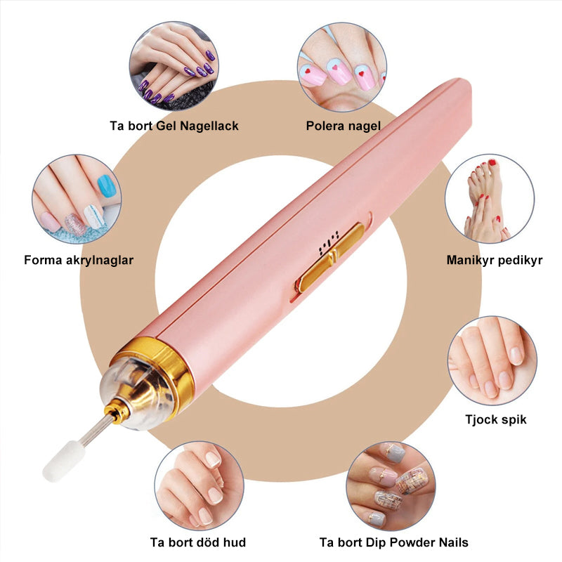 Elektrisk professionell manikyr nagelmaskinset