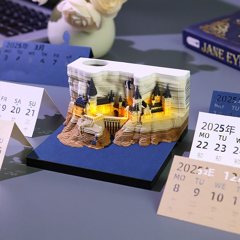 Castle 3D Memo Note Calendar