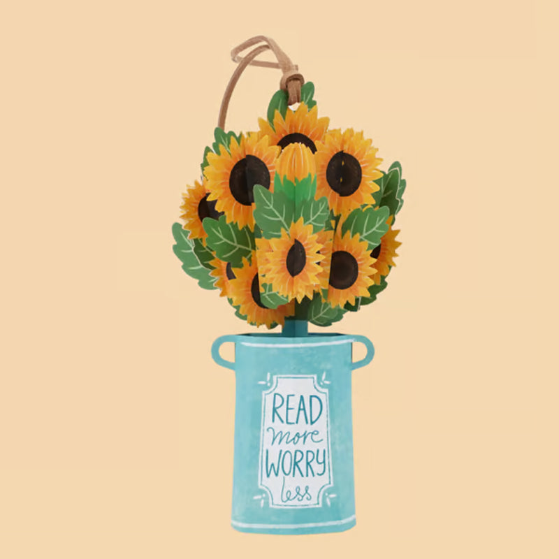 Elegant Flower Bouquet 3D Pop-up Bookmark