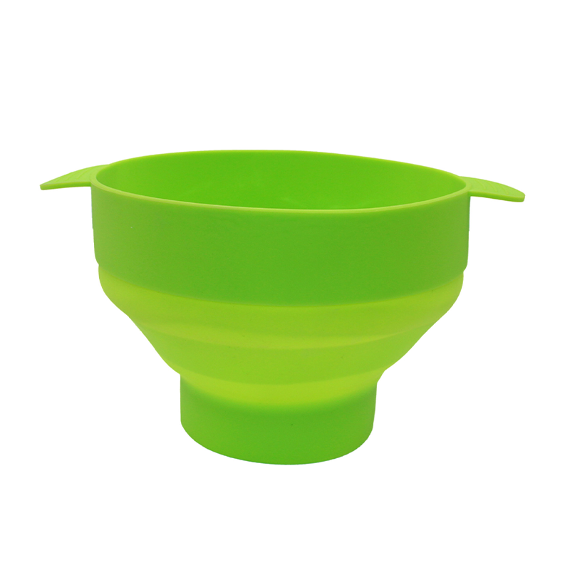 Collapsible Silicone Popcorn Bowl (with handles)