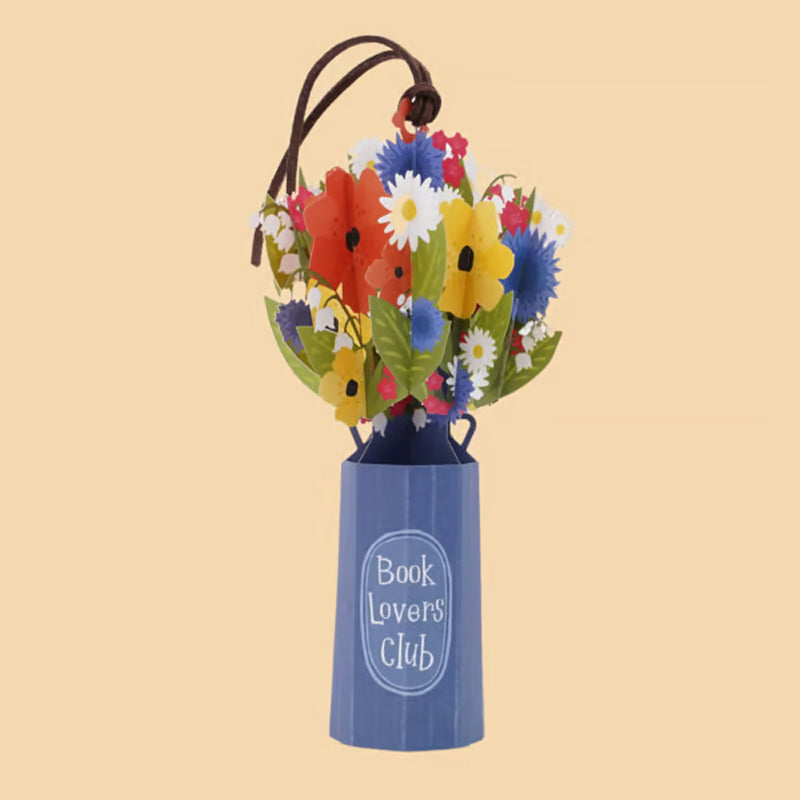 Elegant Flower Bouquet 3D Pop-up Bookmark