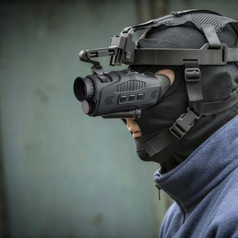 8X Infrared Night Vision Monocular With Digital Crosshairs & Video Recording For Hiking