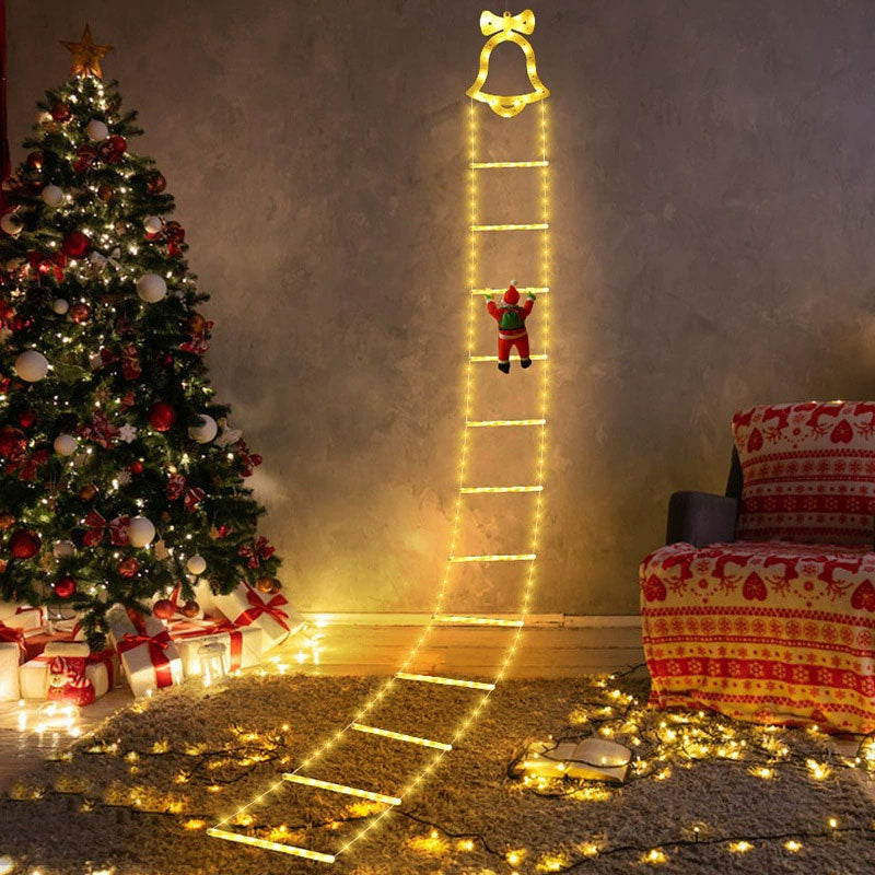 Christmas Santa Climbing Stairs Light