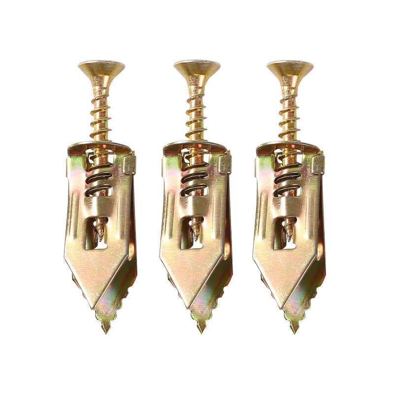 Gipsplatt Expansionsankare + Högstyrk Sinkskruvar Kit (Förpackning med 100)