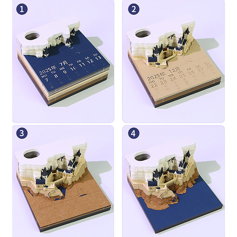Castle 3D Memo Note Calendar