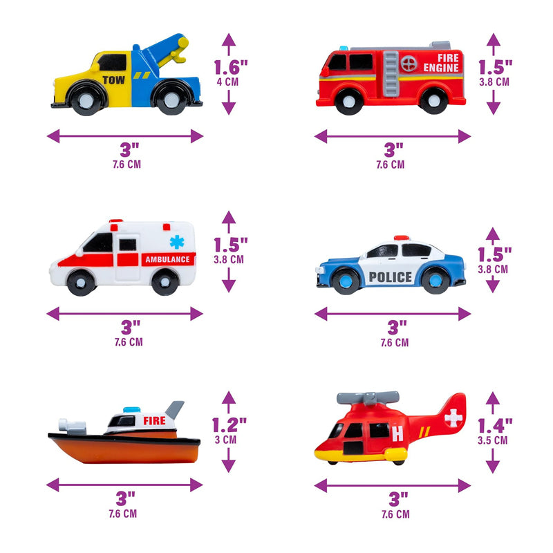 6 Pack Water Activated Flashing Colors Soft Squeezable Sensory Toys