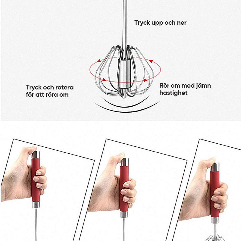 Halvautomatisk visp i rostfritt stål