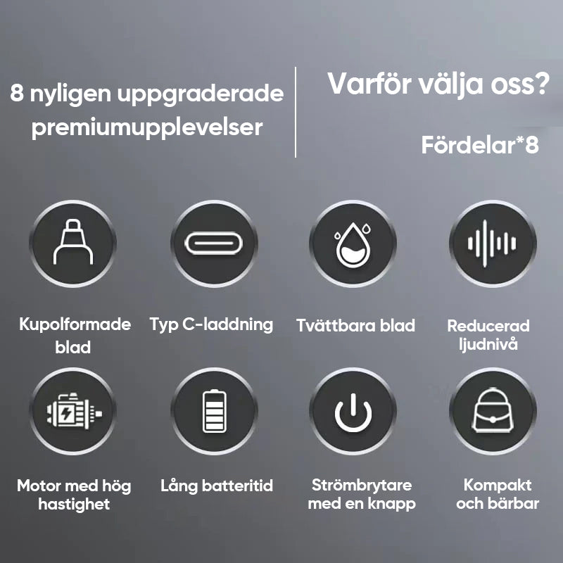 Bärbar trimmer för näshår