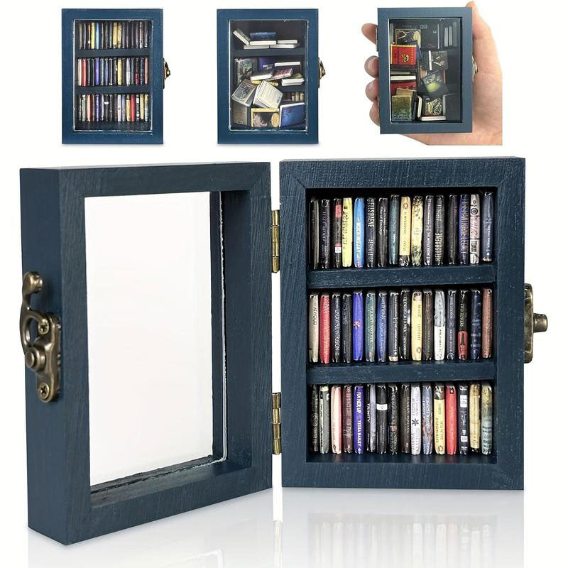 Mini Wooden Book Storage Box