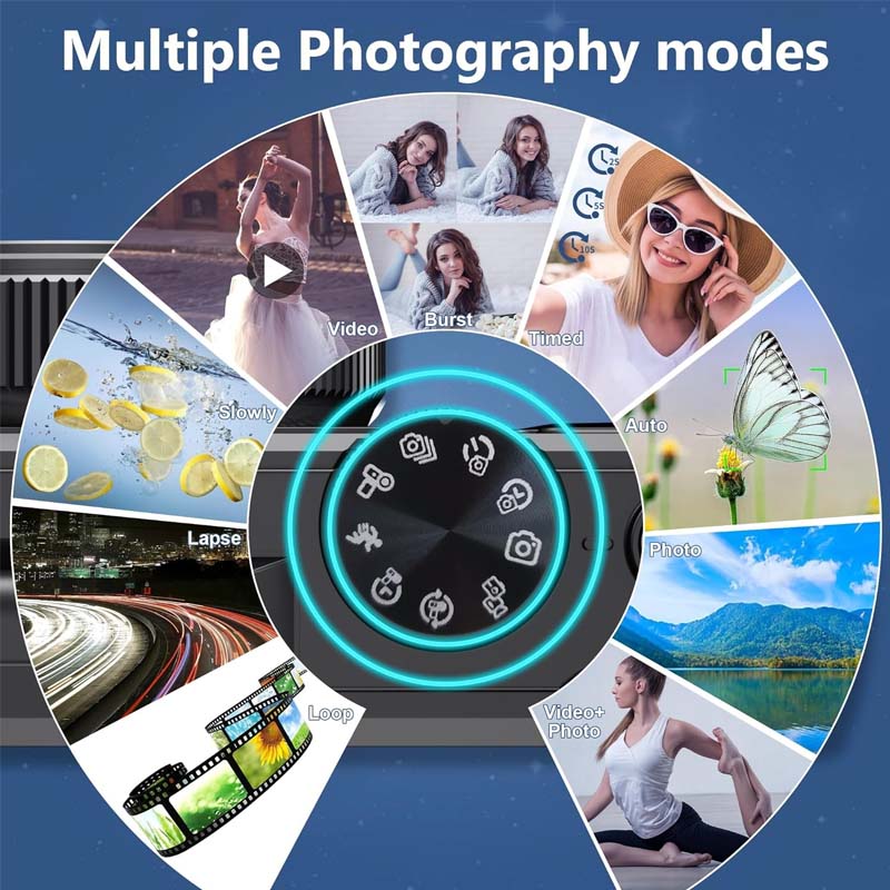 64 Million Pixels High-Definition Flip-Screen Digital Camera