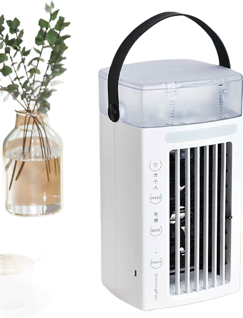 Portable Air Conditioners | Evaporative Cooler with Water Mist, 3 Speeds & Nightlight