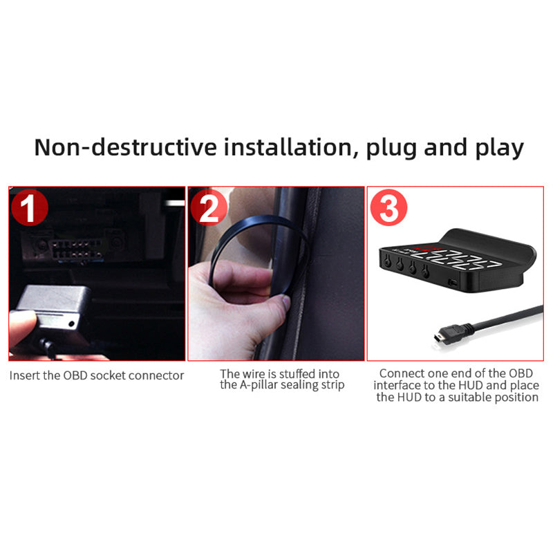 M3 Head Up Display Car Universal HUD with OBD Cable