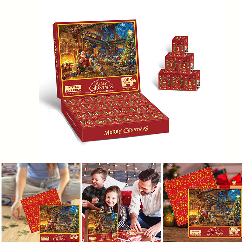 Jigsaw Puzzle Advent Calendar - 24 Days Countdown Calendar