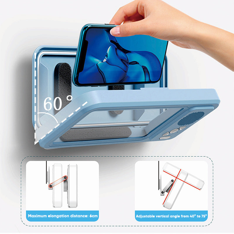Shower Phone Holder with Bluetooth Speaker