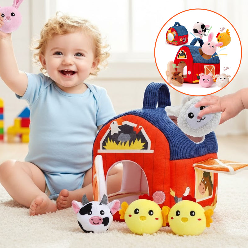 Surprise Barn with Stuffed Farm Animals