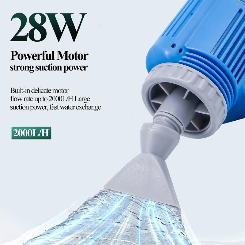 Electric Aquarium Gravel Cleaner with Filter