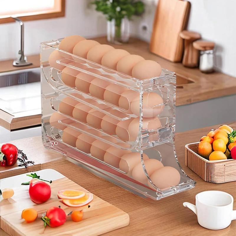 4-Tier Sliding Egg Storage Box