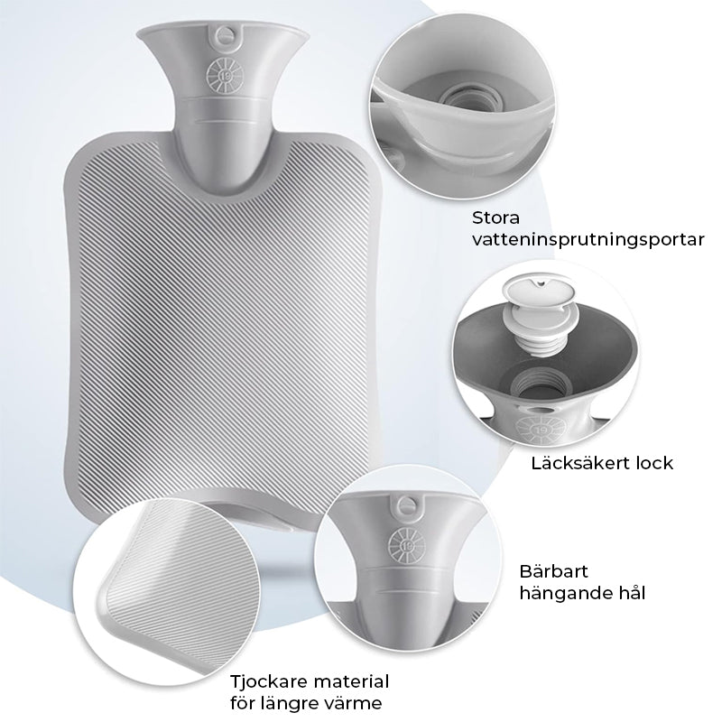 Plysch påfyllningsbart bälte för varmvattenflaskor