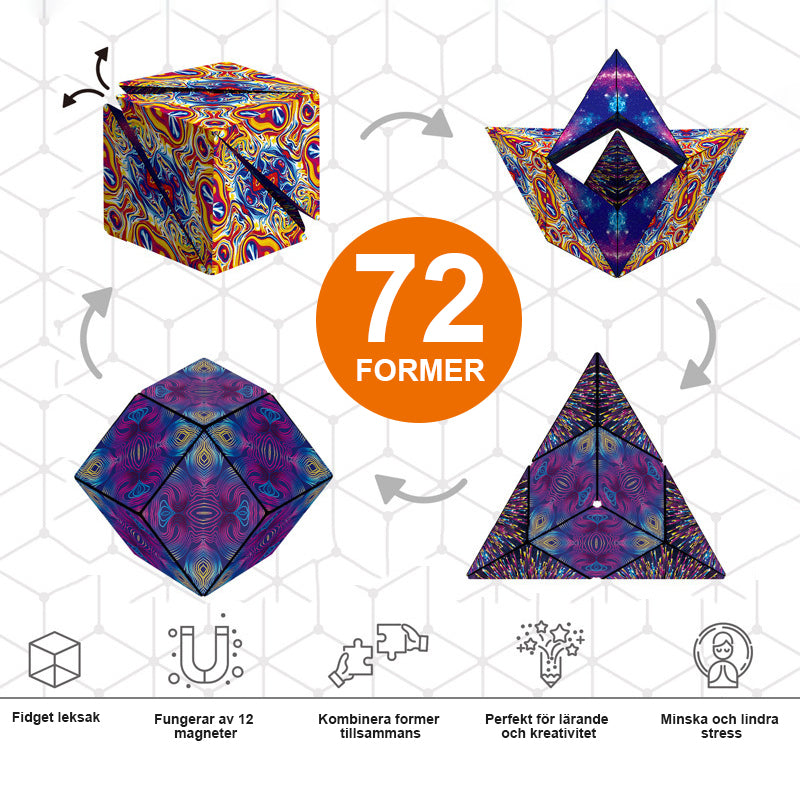 Formskiftande magnetisk magisk kub