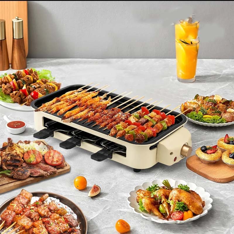 Indoor Smokeless Grill with Non-Stick Removable Plate