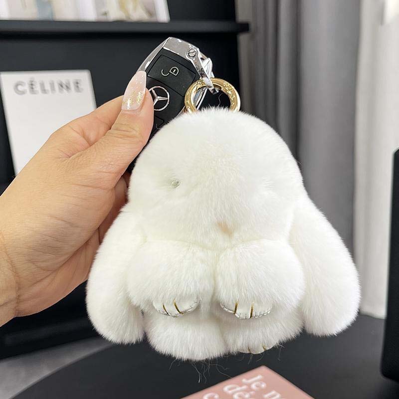 Handmade Soft Bunny PomPom Charms