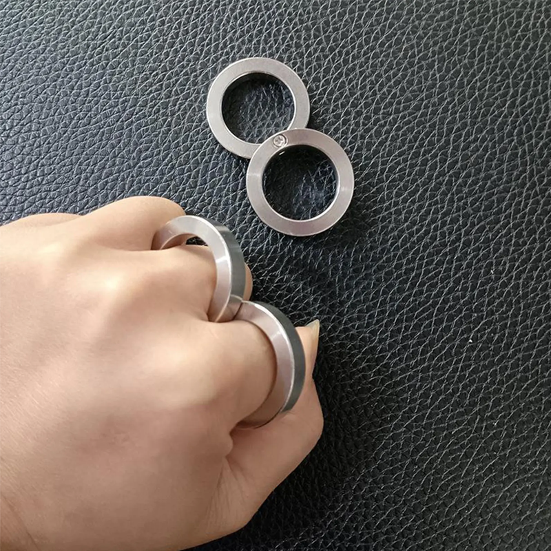Self-Defense Ring Set with Rotating Clasp