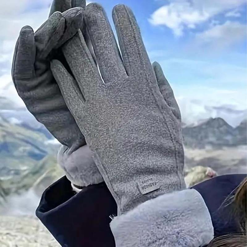 Solid Color Windproof and Warm Touch Screen Gloves