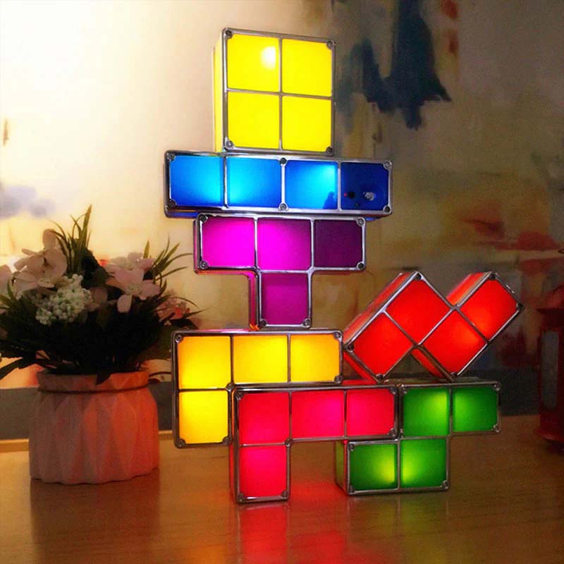 7-piece LED DIY Block Lamp