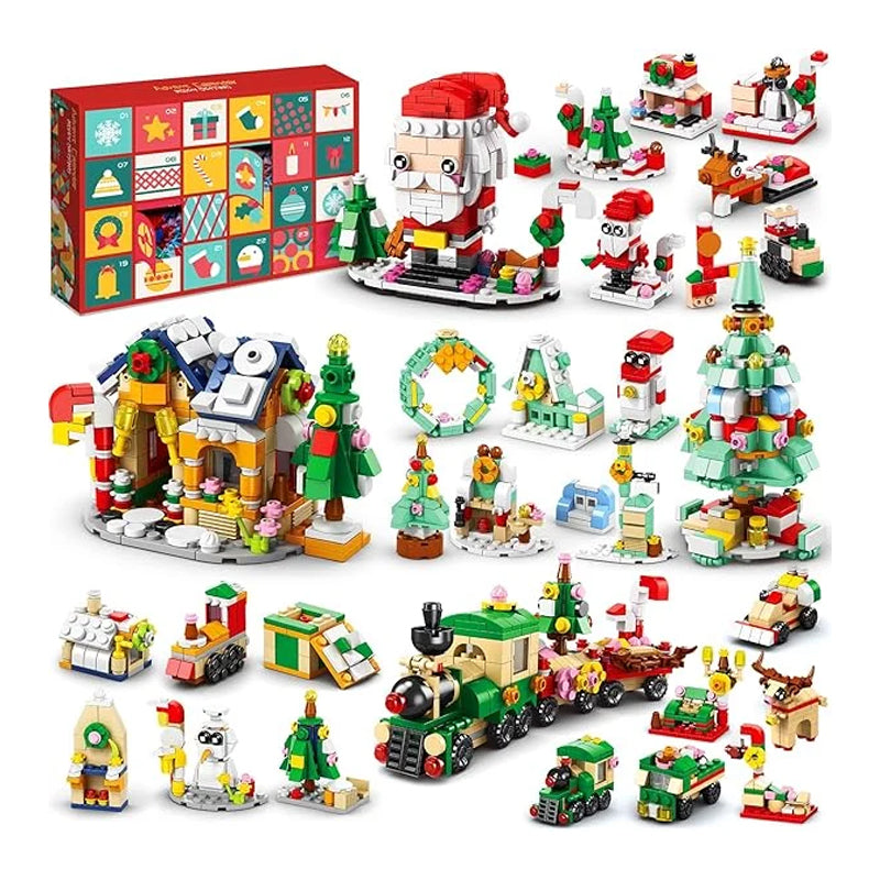 Advent Calendar Kids With Christmas Building Blocks